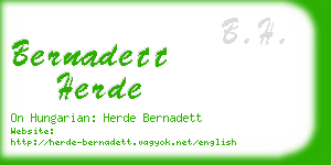 bernadett herde business card